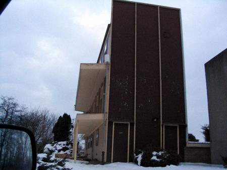 Devils Lake Drive-In Theatre - Side Of Screen And Building Winter 2004